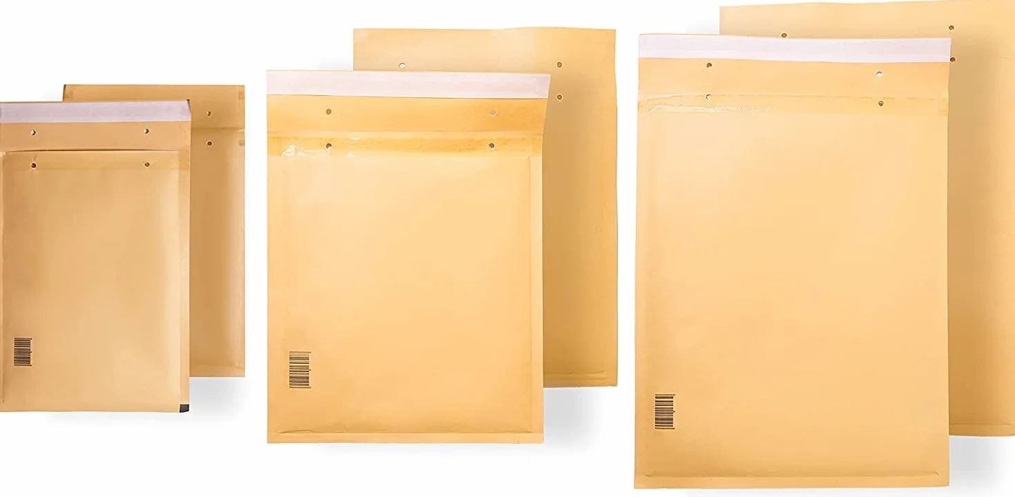 Ofituria 200 Sobres Acolchados de Papel Burbuja Interior de Polietileno, Color Marrón, Bolsas para Envíos con Capacidad para Albergar Documentos de una superficie máxima de 180x260 mm