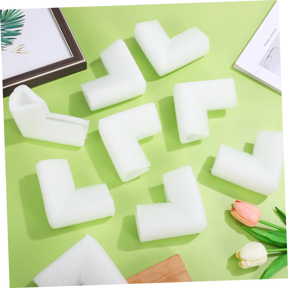 Gadpiparty Protector de Esquinas de Embalaje Epe Blanco, 24 Piezas, Diseño Liviano y Uso Versátil para Muebles y Electrónica en Mudanzas y Embalajes
