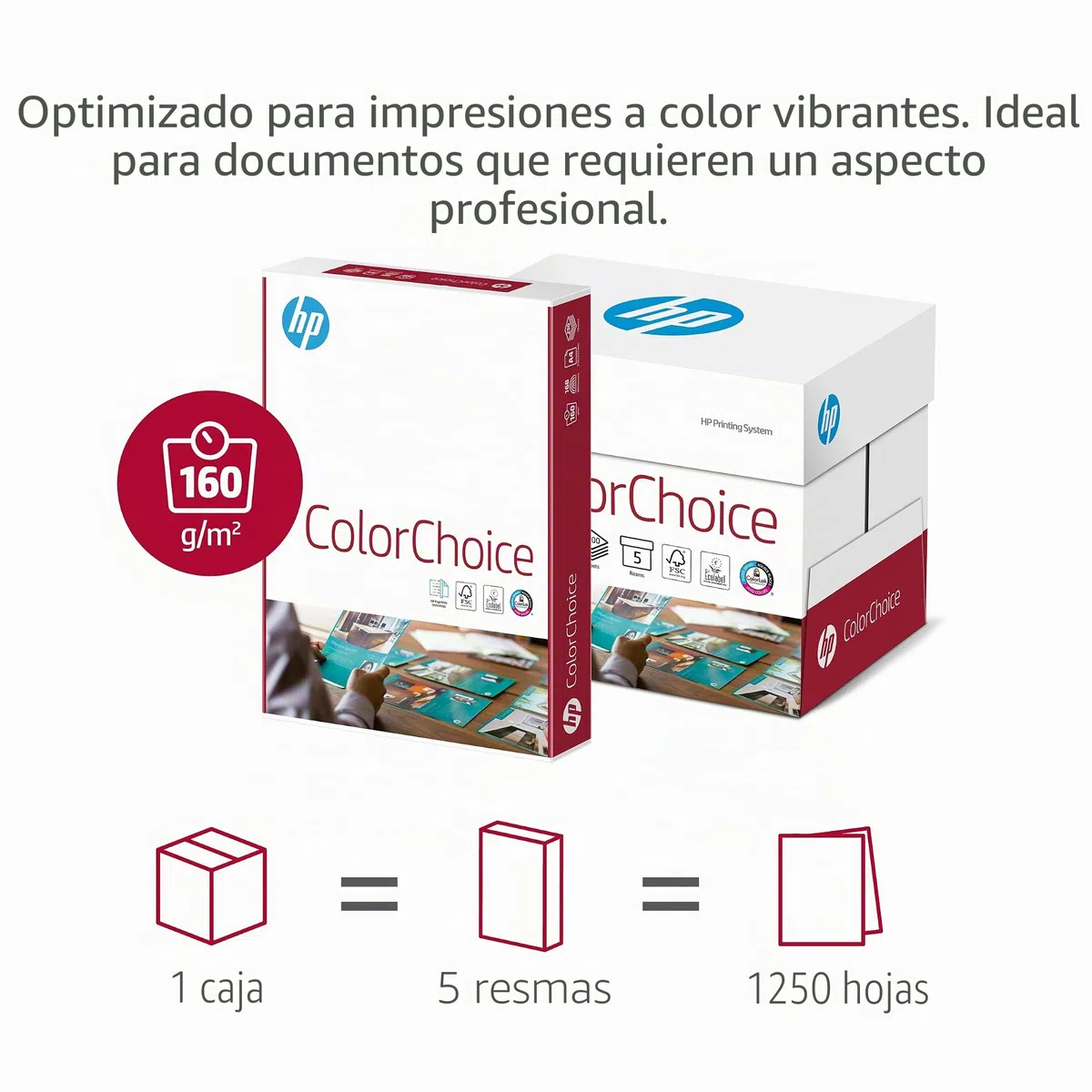Hewlett Packard - Papel HP Color Choice, color blanco A3 160gsm