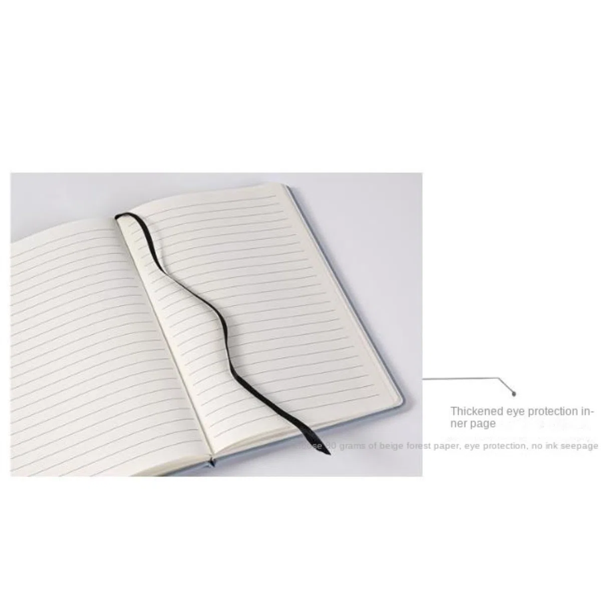 Bloc-Notes libreta Cuaderno De Tapa Dura A5 con Tiras For Oficina, For Trabajar Y Estudiar Material Escolar(Black)