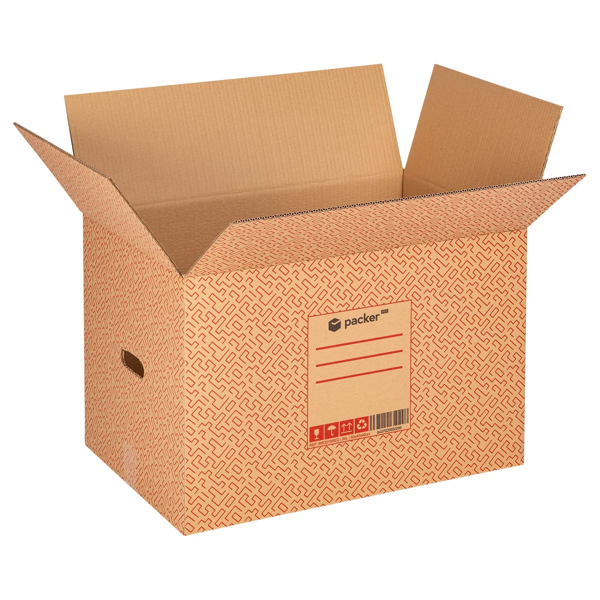 packer PRO Rollo Plastico Burbujas Embalaje 50cm Ancho y 100m Longitud, 10 Cajas de Carton (60x40x40cm) y Cinta de Embalaje (50mm x 120m)
