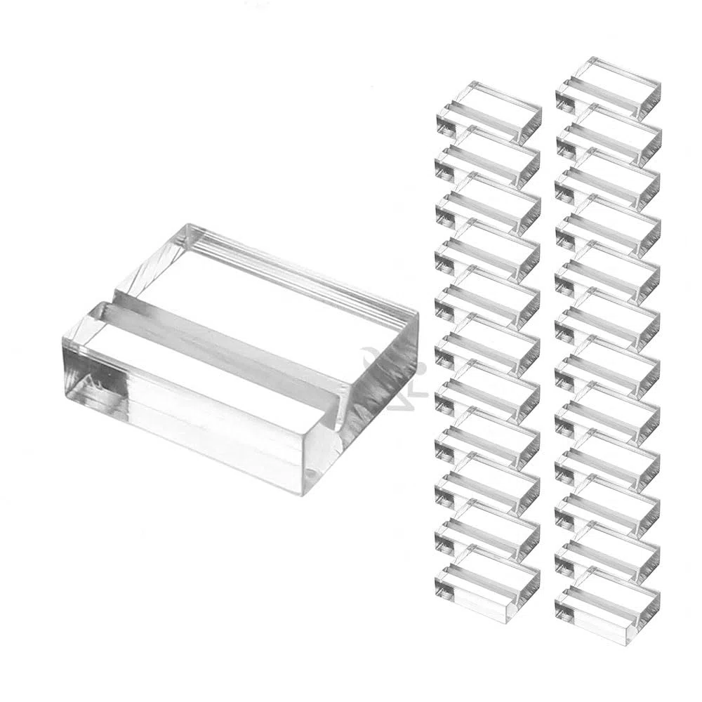 OnFireGuy Soporte de exhibición de tarjetas de 3,8 cm con ranura para nombre, 24 piezas