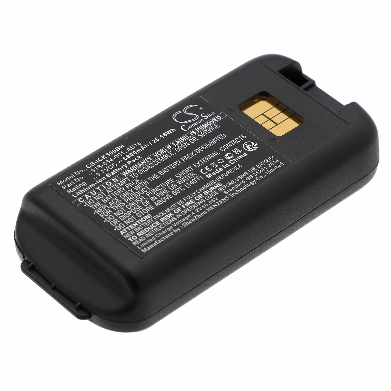 TECHTEK Baterías 6800mAh Compatible con [Intermec] CK3, CK3A, CK3B, CK3C, CK3C1, CK3N, CK3N1, CK3R, CK3X, EDA61K, para [Dolphin] CK65, para [Honeywell] CK65 sustituye 318-033-001, 318-033-021, 31 FB