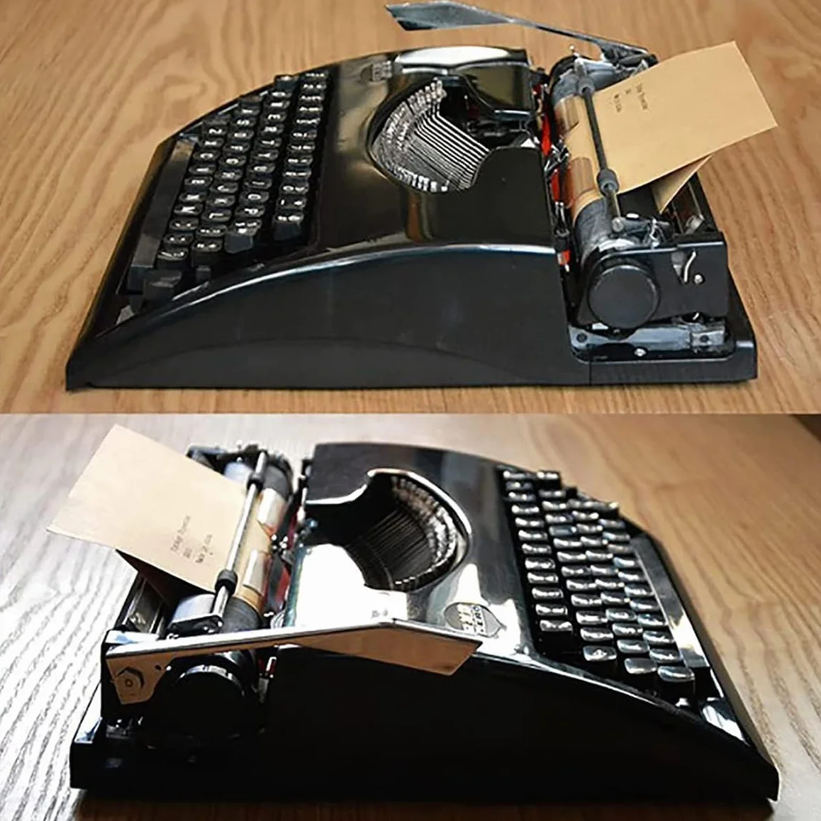 Classic Nostalgia - Máquina de escribir manual retro portátil, máquina de escribir mecánica inglesa, máquina de escribir vintage de 1980, máquina de escribir tradicional antigua y portátil