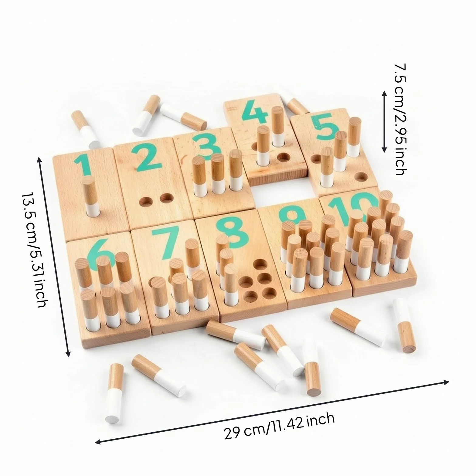 Juego Numerar Educativo Tablero con Clavijas Números Tablero Clavijas para Aula