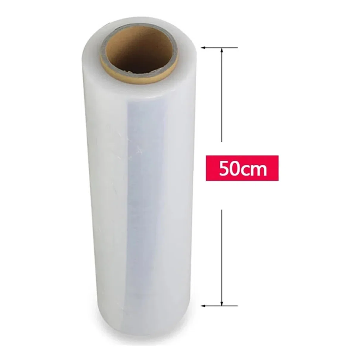 Película de bobinado PE | Blanco Transparente Prueba Inrial Embalaje: Bundling e ion(50cmx450m 1 Roll)