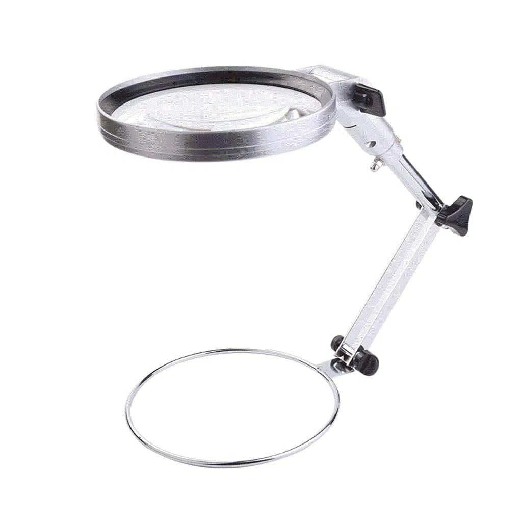 Lupa de Escritorio con Lupa Flexible, lámpara de Lupa iluminada para Lectura, Pasatiempos, Manualidades, Banco de Trabajo, Costura, diseño de joyería