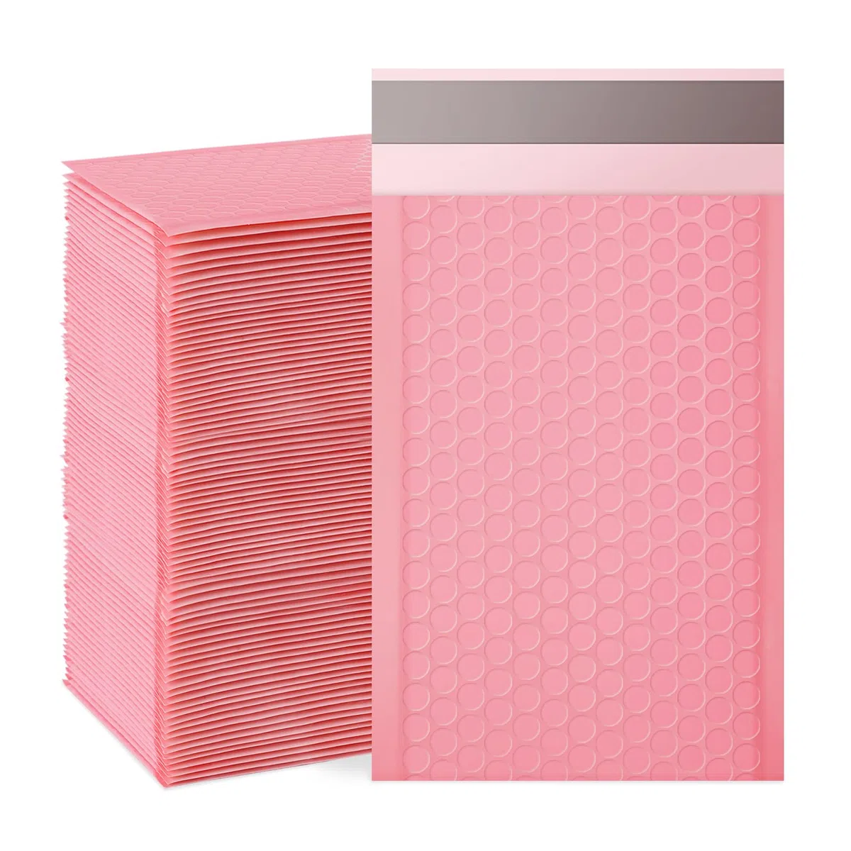 Sobres de burbujas, sobres acolchados de burbujas de 4 x 7 pulgadas, paquete de 100 sobres de burbujas opacos, autoadhesivos, bolsas impermeables para envío y embalaje (rosa, 4 x 7-100 unidades)