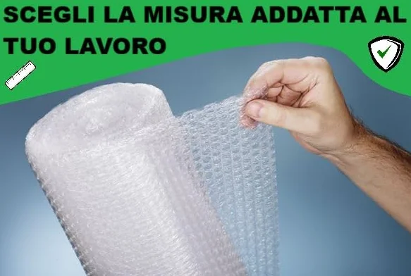 D. & D. Poliestireno de burbujas para embalaje y envío – Fabricado en Italia – Burbujas de aire para protección, relleno, embalaje de objetos en el transporte (H 150 cm x 50 mt/l)