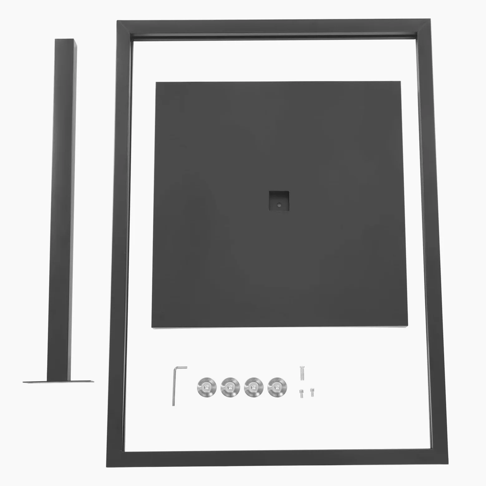 Soporte de metal de pie 65 x 90 cm, gran soporte para información con una altura de 160 cm, tope negro para carteles, publicidad, ventas, expositores, soportes publicitarios, soporte para pósteres