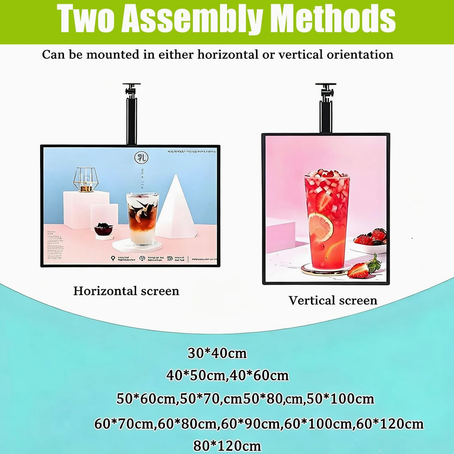 Pizarra de menú LED para restaurantes, pantalla digital con retroiluminación, letrero electrónico para cafeterías y tiendas, paquete de 3, ideal para paredes, 50 x 80 cm