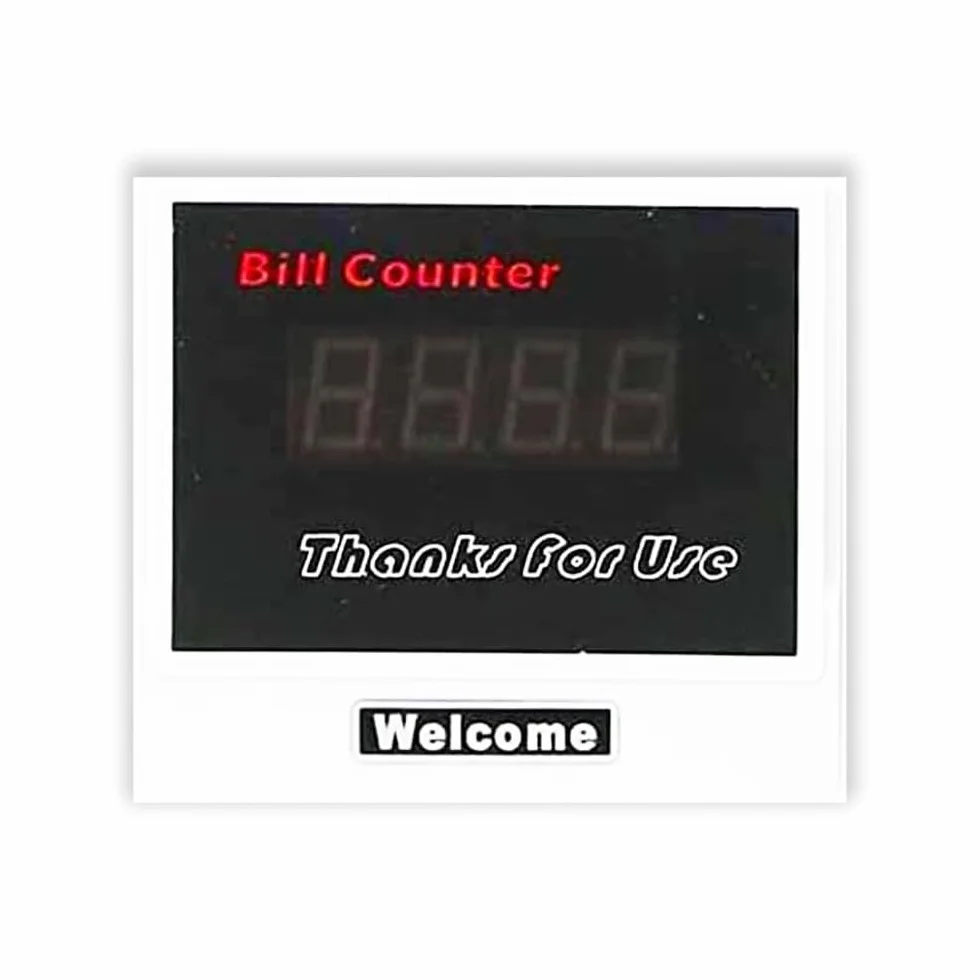 Contador de billetes profesional con detector de falsos y doble pantalla LED