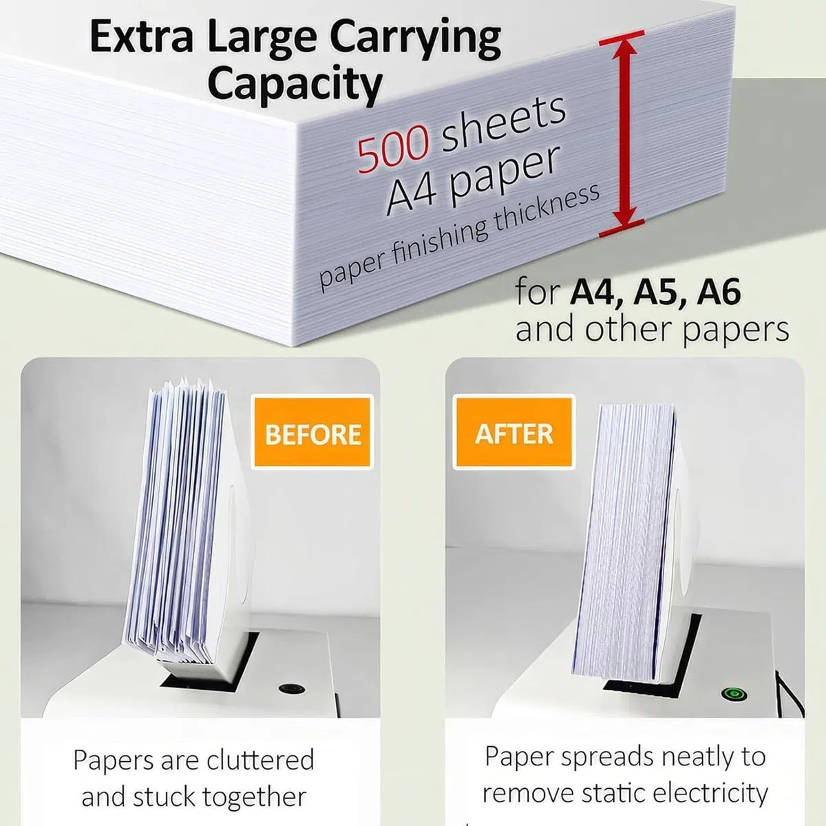 Máquina de clasificación automática de papel, máquina agitadora de alta velocidad de 2800 r/min, ancho de caja de 50 mm, grosor de acabado de 500 páginas, elimina la estática y los restos para