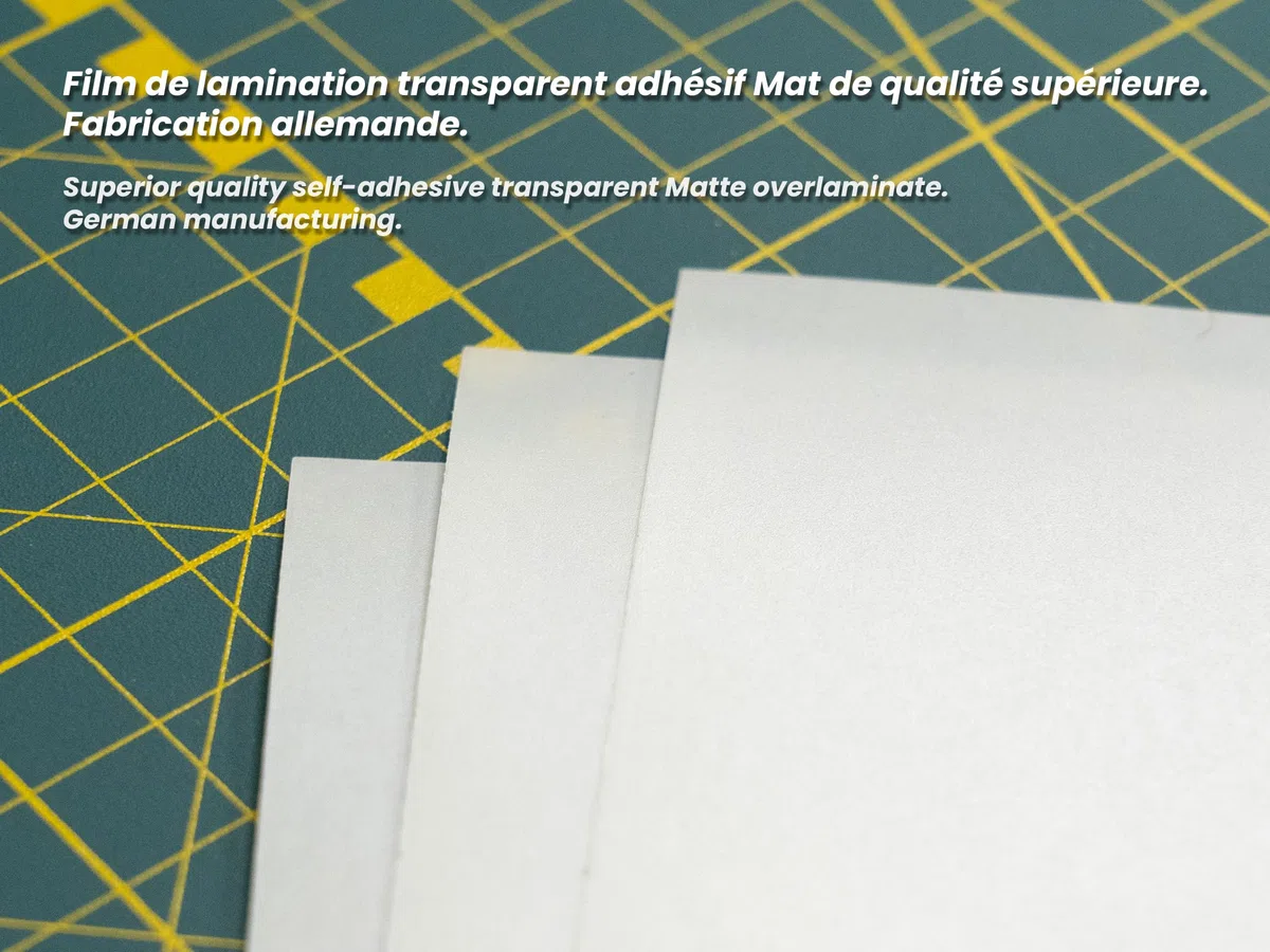25 hojas A3, 30.7 x 43 cm, Láminas de laminación en frío MATE - Película plastificadora autoadhesiva para fotos y pegatinas - Compatible con plotter de corte