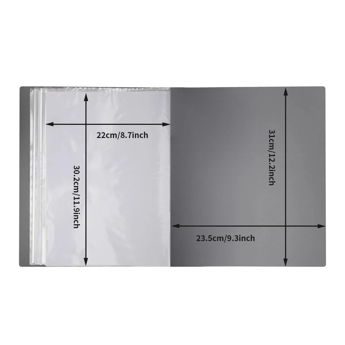 Carpeta A4 con fundas de plástico, carpeta portafolios 60 bolsillos, muestra documentos y certificados ilustraciones fotográficas, 2 uds para Oficina,Colección