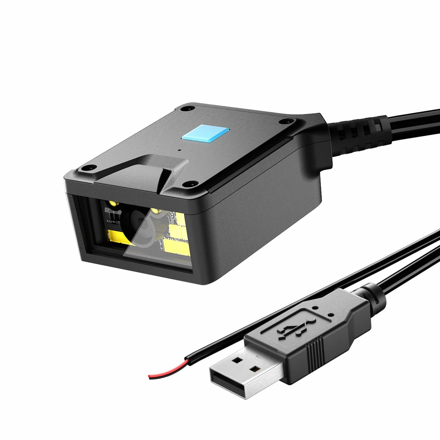 NetumScan - Escáner de códigos de barras 2D con soporte fijo Lector de códigos 1D/2D/QR de grado industrial con detección automática de inducción. Conector USB Adecuado para terminales de autoservicio