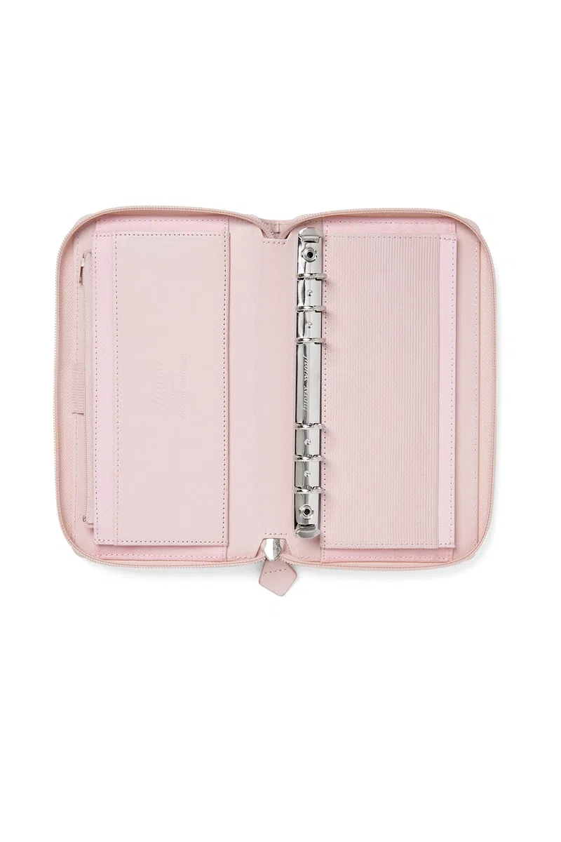 Filofax Saffiano - Organizador personal compacto con cremallera, color rubor