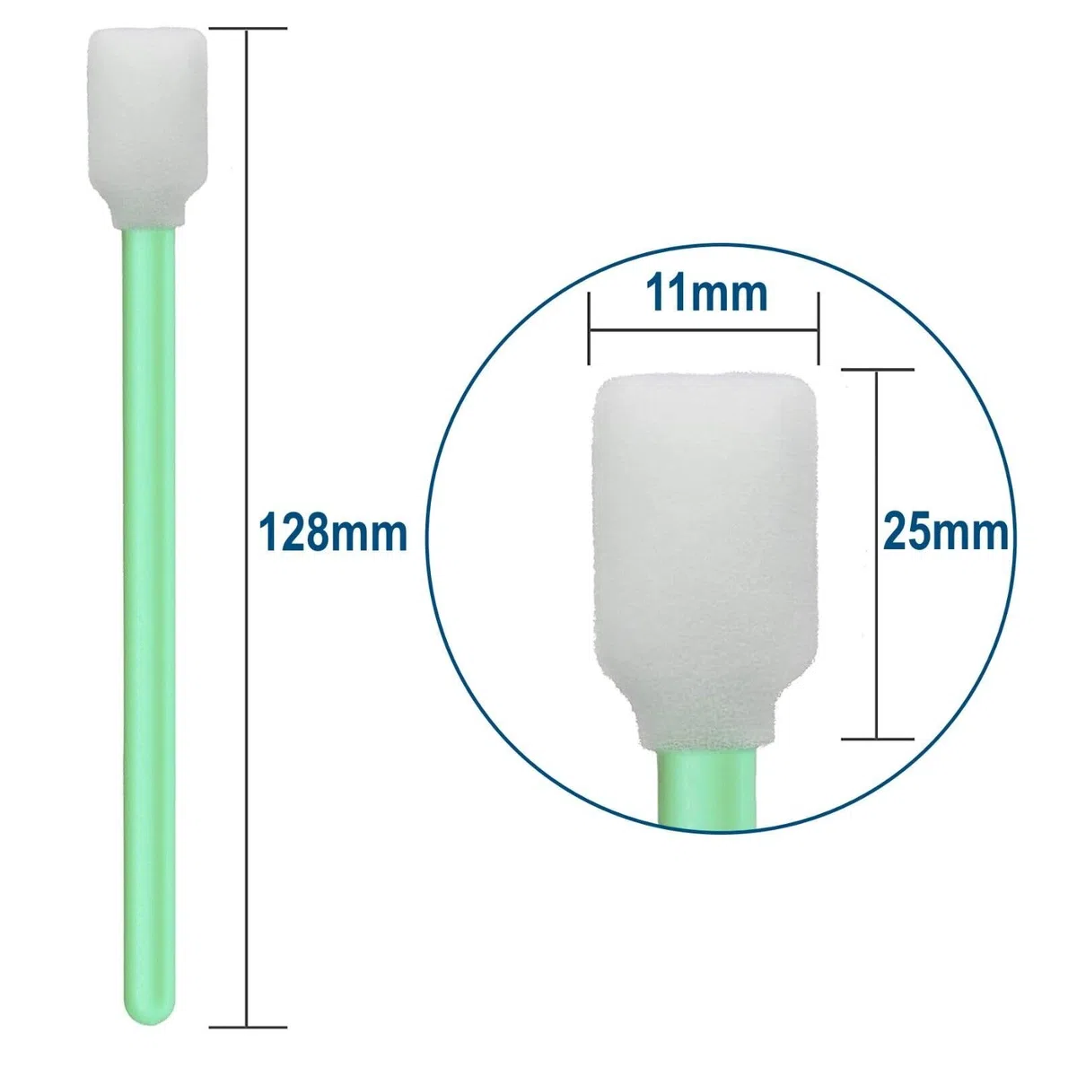 Juego de toallitas limpiadoras de espuma de alta calidad, perfectas para zonas sensibles, para el cuidado y la limpieza, electrónica y médica, todas las formas/longitudes por 100 unidades,