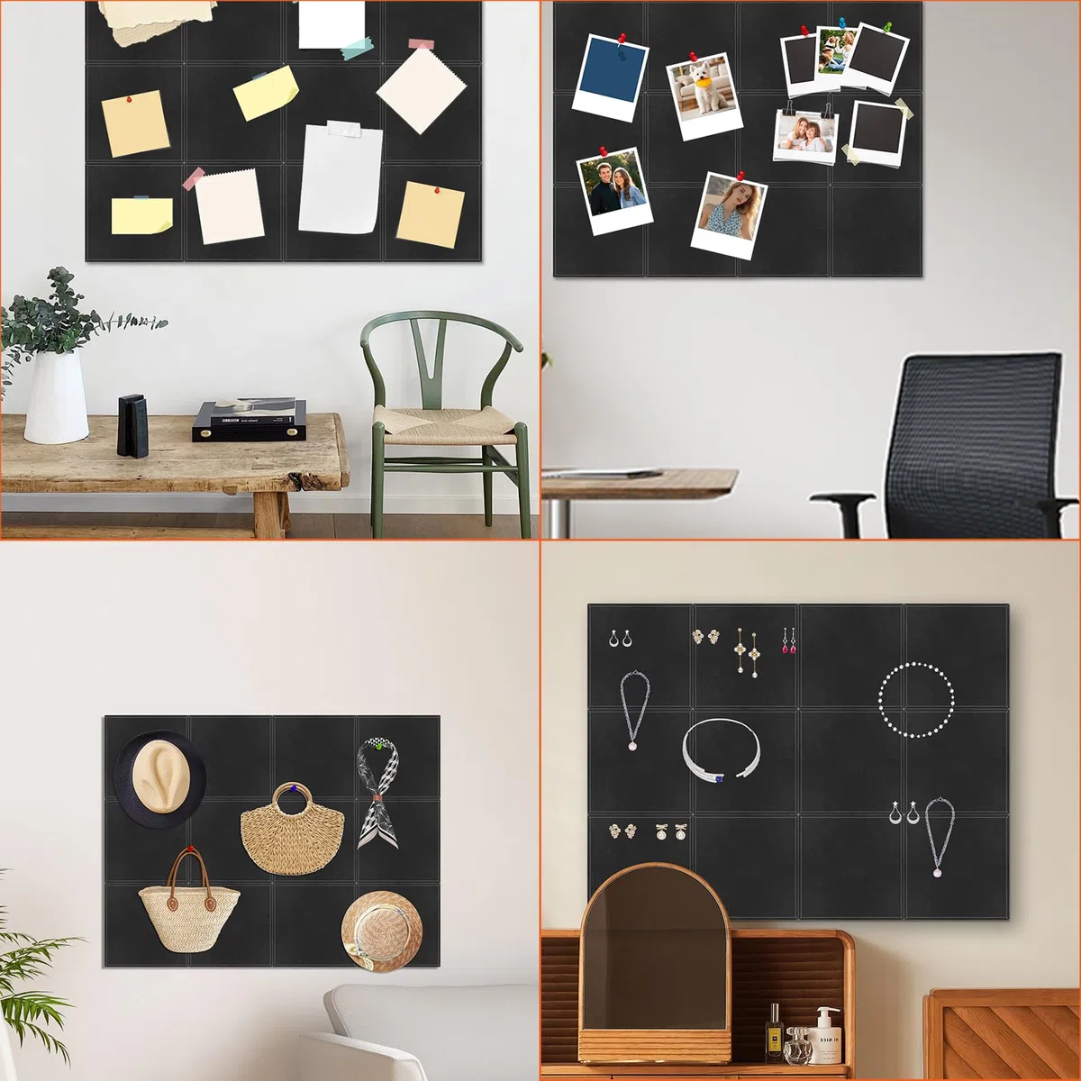 TablóN De Anuncios De Corcho Para Pared, Tablero De Corcho Grande De 120 X 90 Cm, Tablero De Corch Para Oficina, Cocina, Fotos, Notas, Hogar, Escuela, Tablero De Mensajes