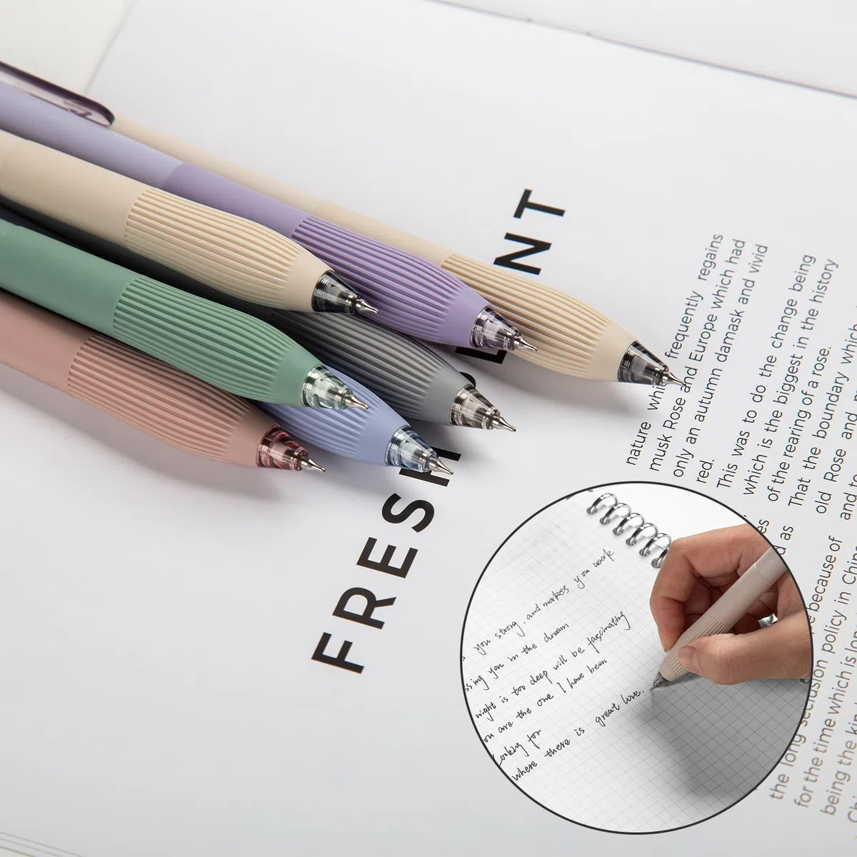 Linbsunne Bolígrafos de gel, bolígrafos de tinta negra de 0,5 mm, secado rápido, 18 unidades | Bolígrafos retráctiles de punta fina con agarre cómodo para enfermeras, profesores, diario, suministros escolares de oficina
