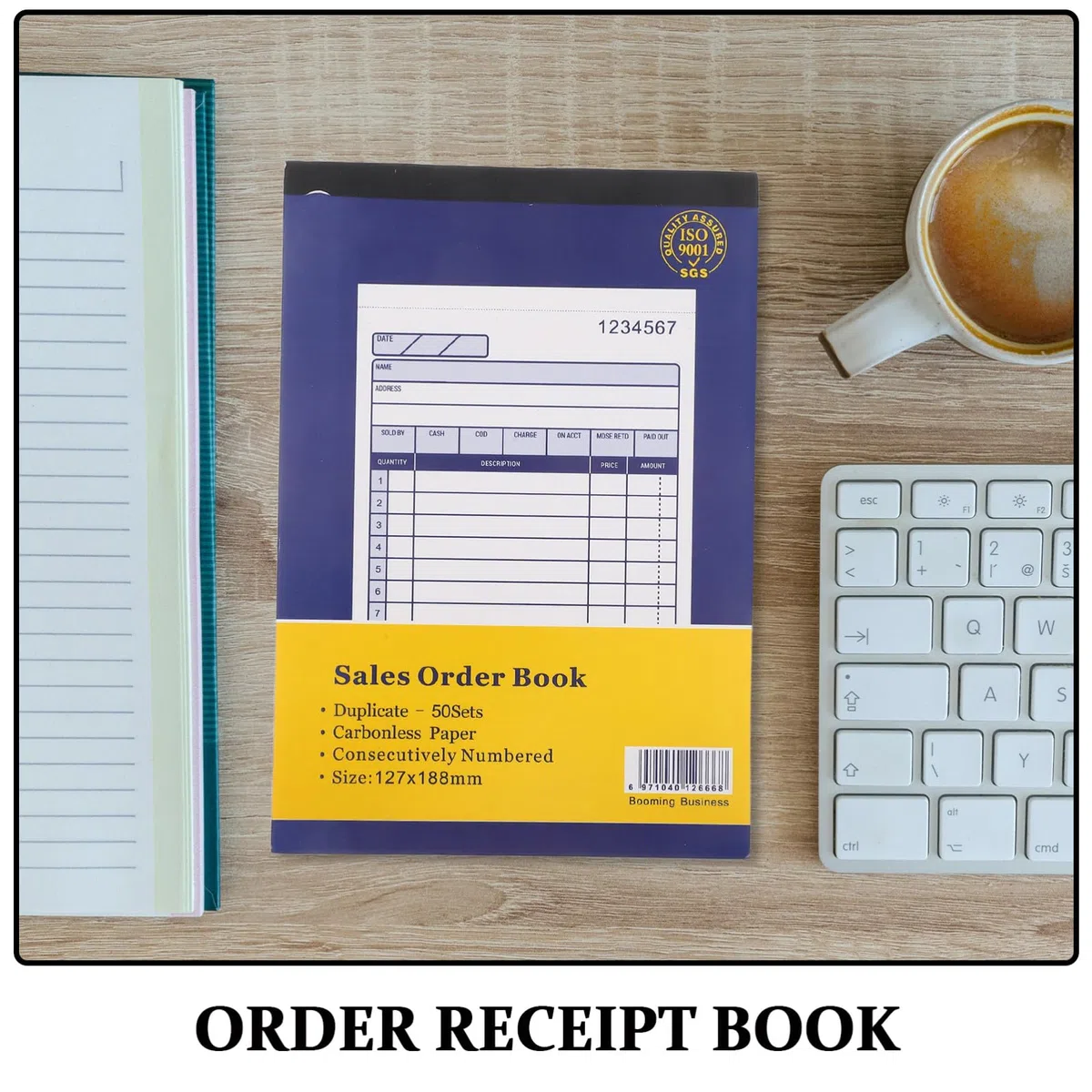 PLAFOPE 5 Piezas Libro de Pedidos para Pequeñas Empresas Partes Duplicado para Registro de Facturas y Seguimiento de Órdenes Uso Restaurantes Oficinas y Comercio