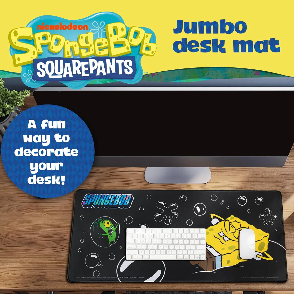 Bob Esponja - Base para escritorio (70 x 30 cm, neopreno)