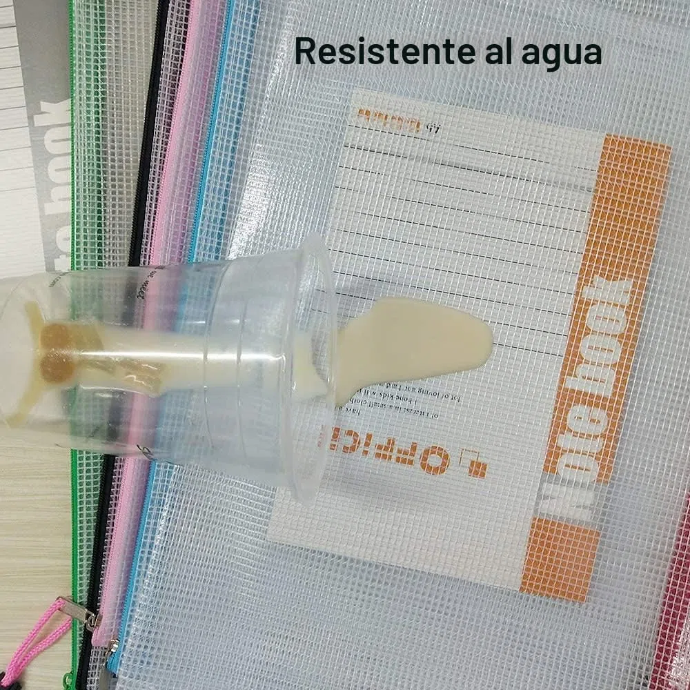 Carteras de plástico – 30 carpetas con cremallera A4 Archivos de documentos de plástico Ziplock Bolsas con cremallera