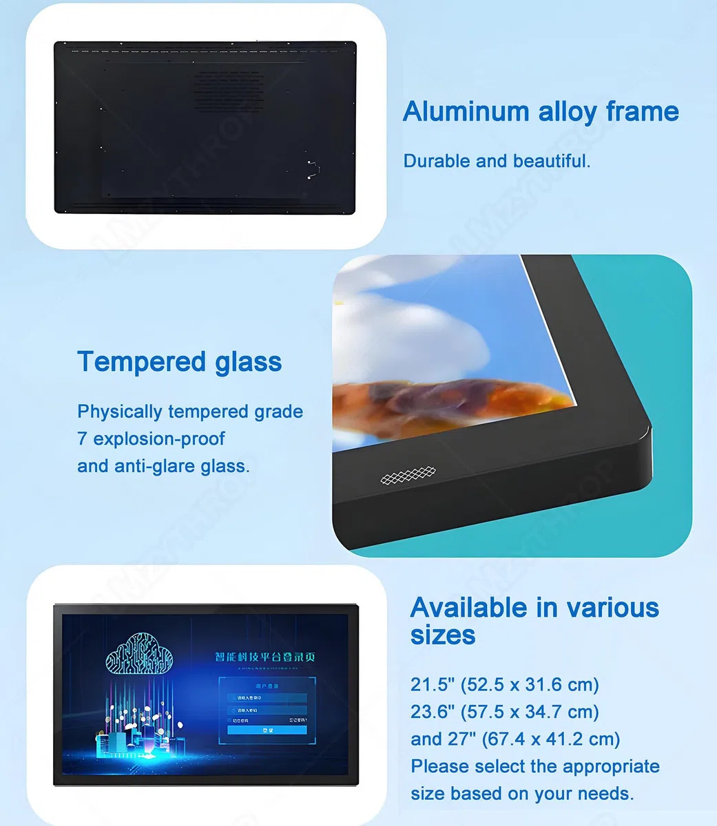 Pantallas LED Publicidad,Exhibición Nuevos Contenidos,Publicación Remota/USB,Pared/Empotrado,Horizontal/Vertical,Menú LED para Restaurante para Reproducir Videos/Imágenes 27"