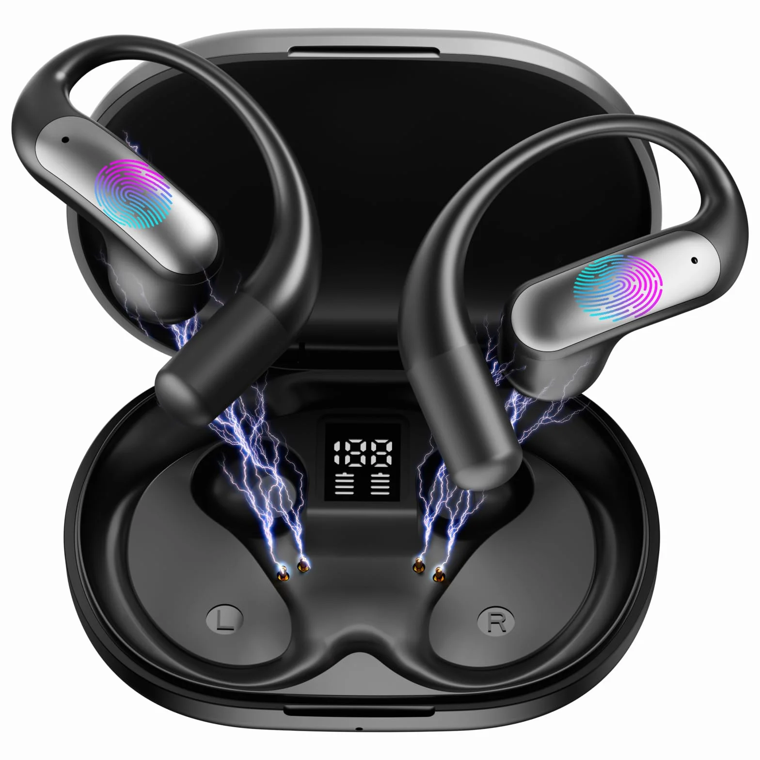 ANSTEN Auriculares Traductor en Tiempo Real con IA - Traductor Instantaneo de Voz Multilingüe 144 Idiomas, 7 Modos Traducción, 4-en-1 Cascos Bluetooth inalámbricos para Viajes/Reuniones/Estudios