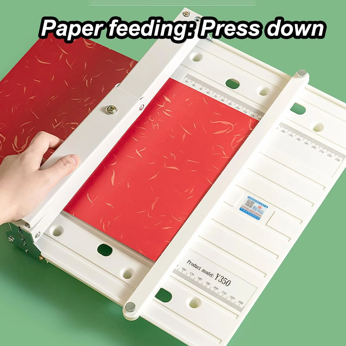 Máquina Plegadora De Papel Manual, Plegadora De Papel A4/A3, Plegable, Regla Doble, Longitud De Sangría 330 Mm, Profundidad De Sangría 0,8 Mm, Profundidad De Alimentación 220 Mm, ABS Antienvejecimient