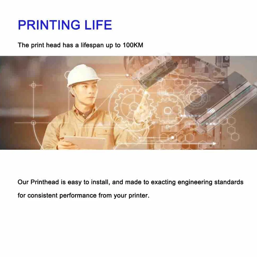 Nuevo cabezal de impresión térmica Para Zebra S4M Z4M Z4MPlus Z4000 etiqueta impresora 203DPI cabezales de impresión
