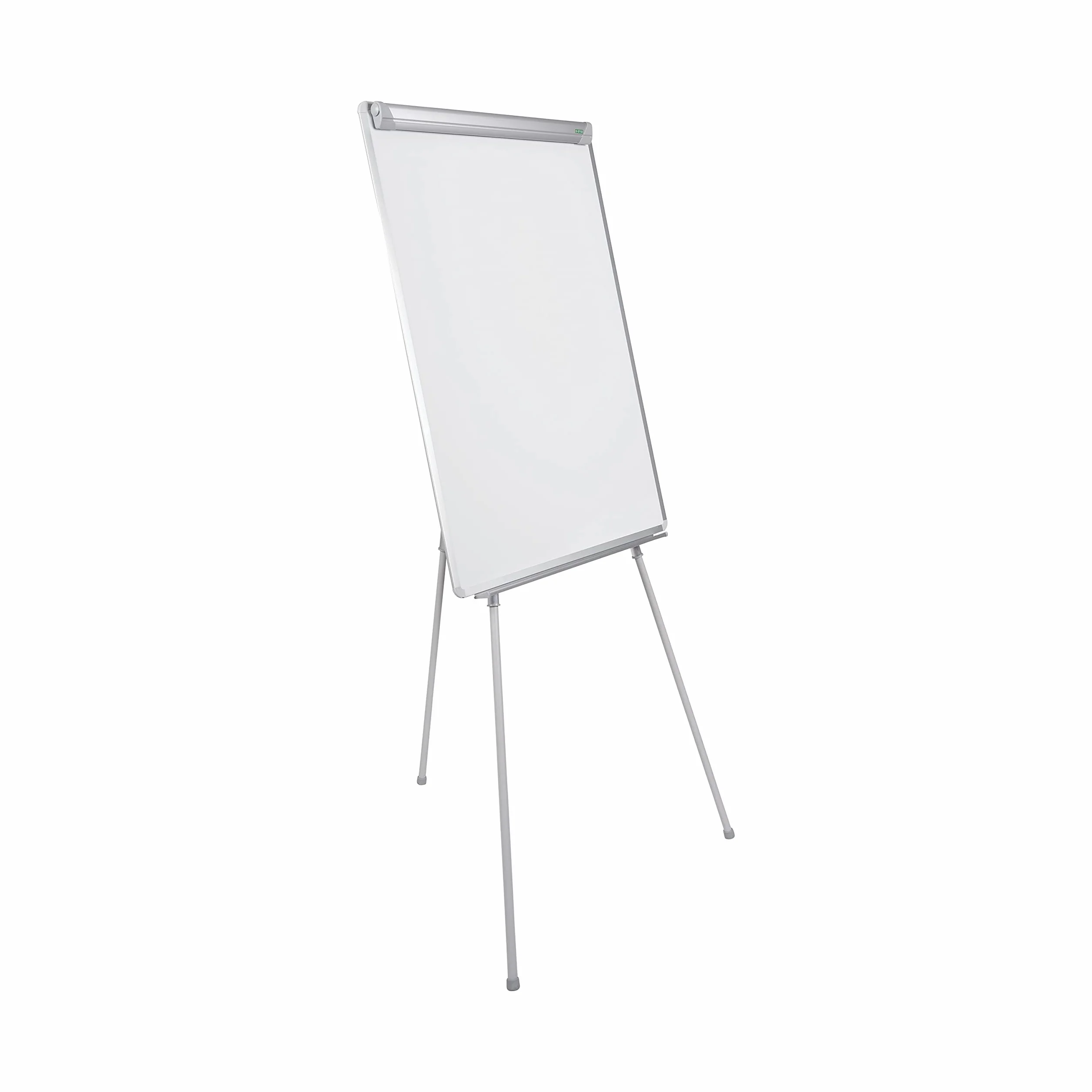 Bi-Office Earth Pizarra Blanca con caballete trípode para rotafolios, 70 x 100 cm (tamaño europeo), superficie no magnética, marco de aluminio y bandeja para rotuladores