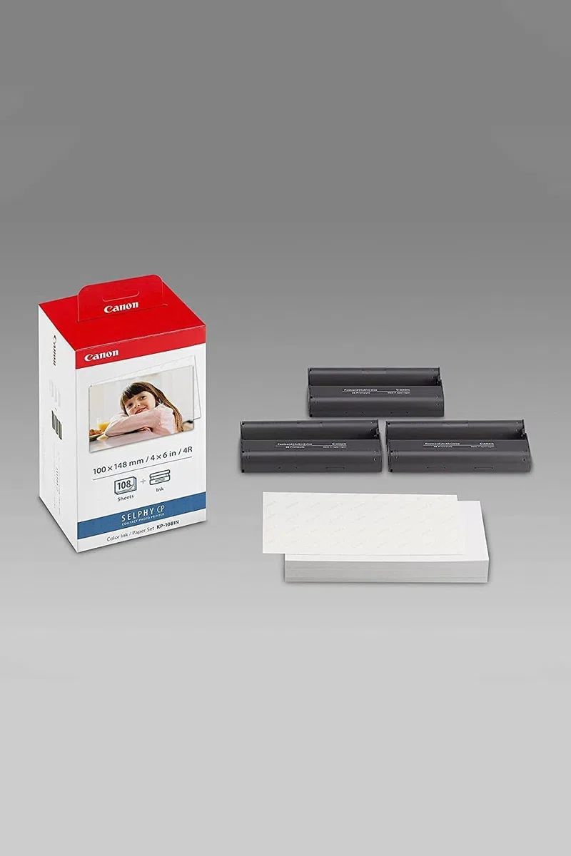 Canon 108IN - Juego de cartucho de tinta y papel fotografico, 108 hojas
