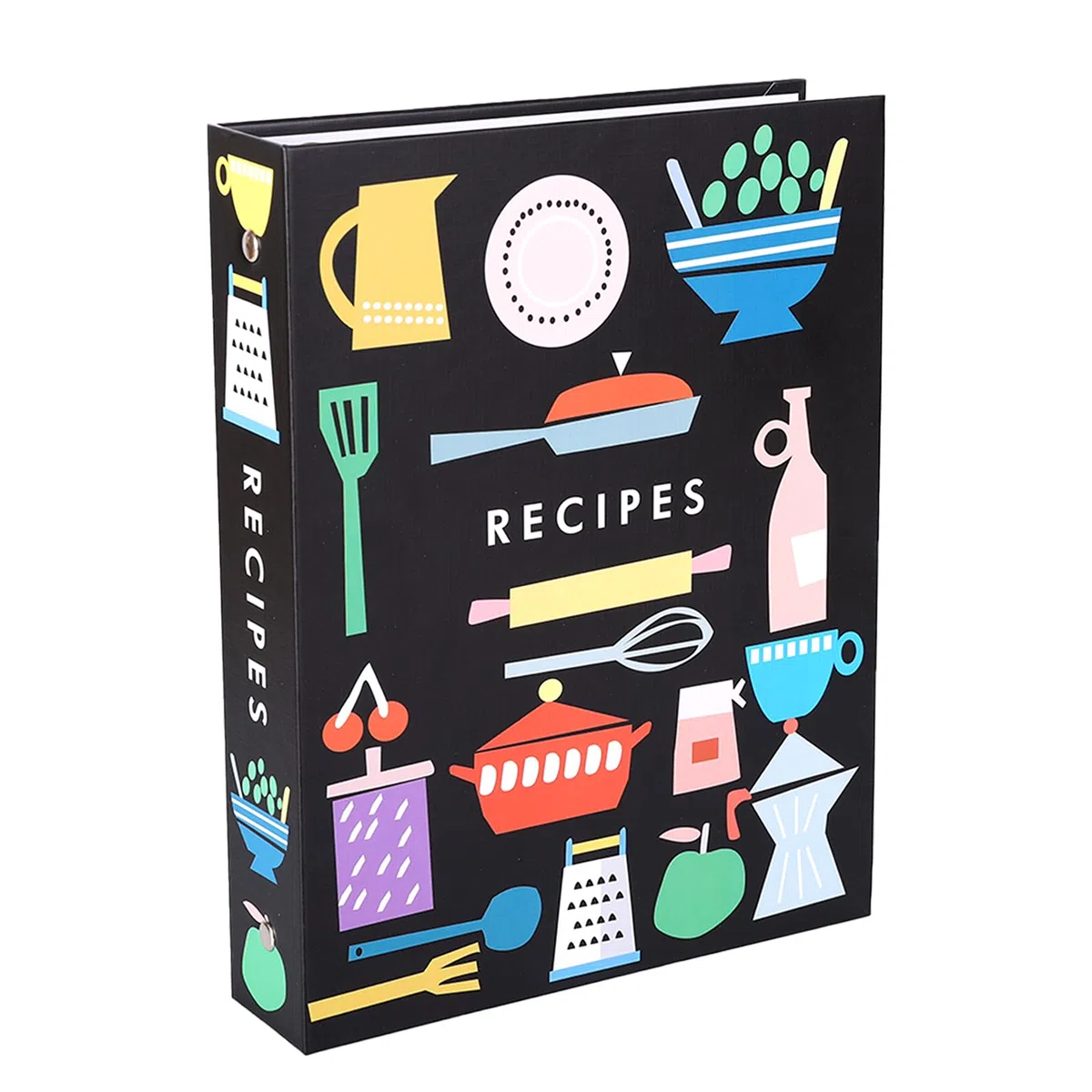 YBCPACK Juego de carpetas de recetas de 3 anillos A5, 1 paquete de libro de recetas de 9 x 7 pulgadas para escribir en tus propias recetas, cuaderno de recetas incluye 100 páginas de recetas (5.5 x