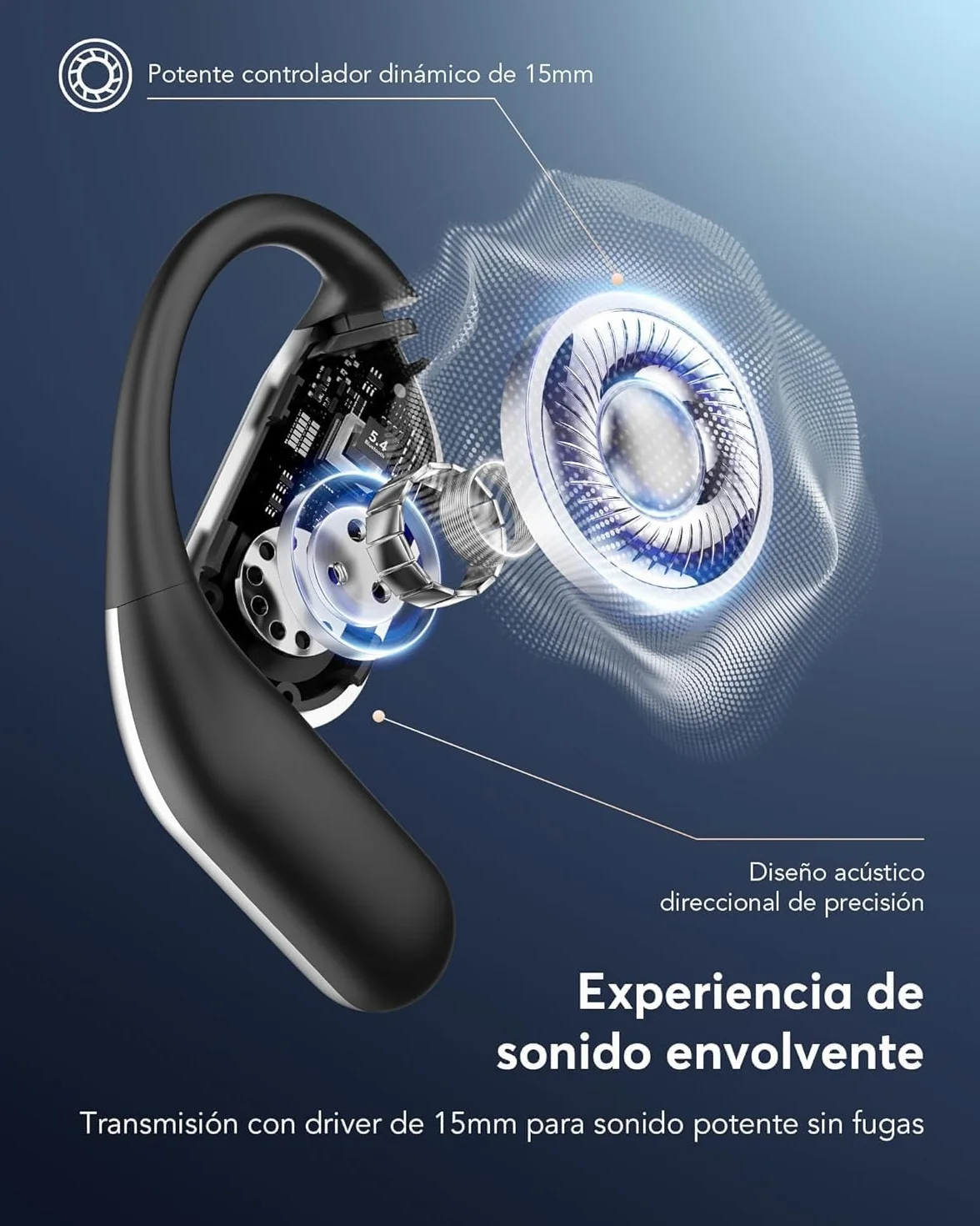 Paekole Auriculares Traductor en Tiempo Real con IA, Traductor Instantáneo de Voz en 144 Idiomas y Acentos, Auriculares Traductores Inalámbricos Abiertos 3 en 1 con Estuche de Carga