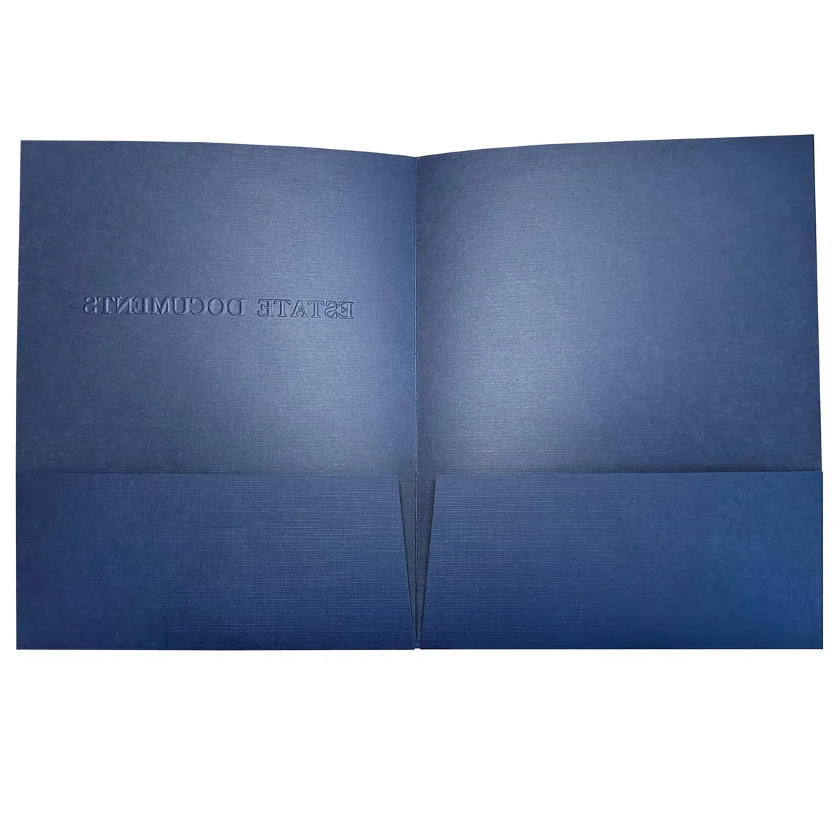 5 unidades, azul marino, carpetas de bolsillo de lino para documentos de planificación patrimonial, letras en relieve, (9 x 11.5) (azul marino)
