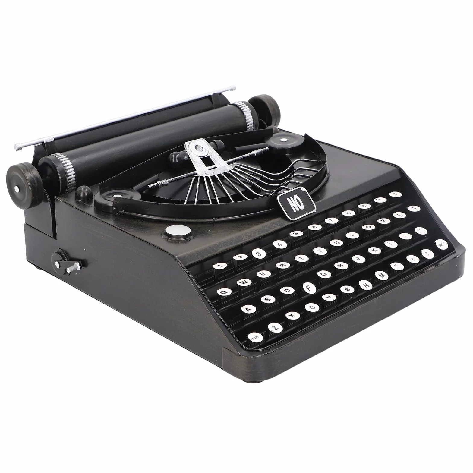 Modelo de Máquina de Escribir Antigua, Modelo de Accesorios Manuales Portátiles Vintage Retro Negro Decoración Antigua de Máquina de Escribir Falsa Decoración Clásica para el Hogar