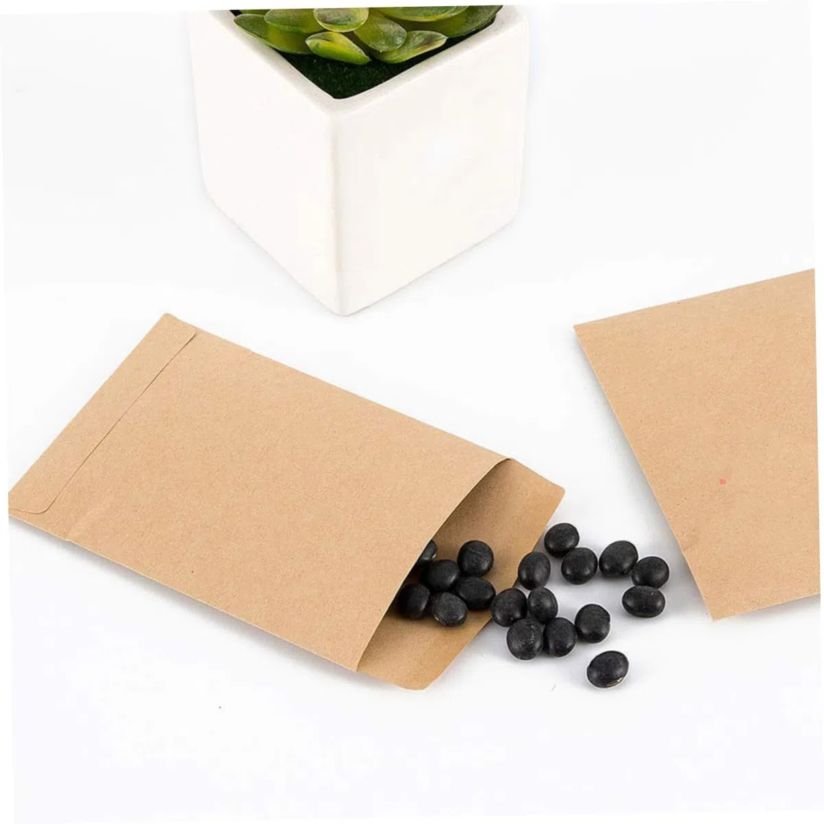 MAGICLULU 200piezas Papel Kraft Amarillo Para Documentos Sobres De Papel Kraft Para Enviar Cartas Comerciales o Fotos Eventos