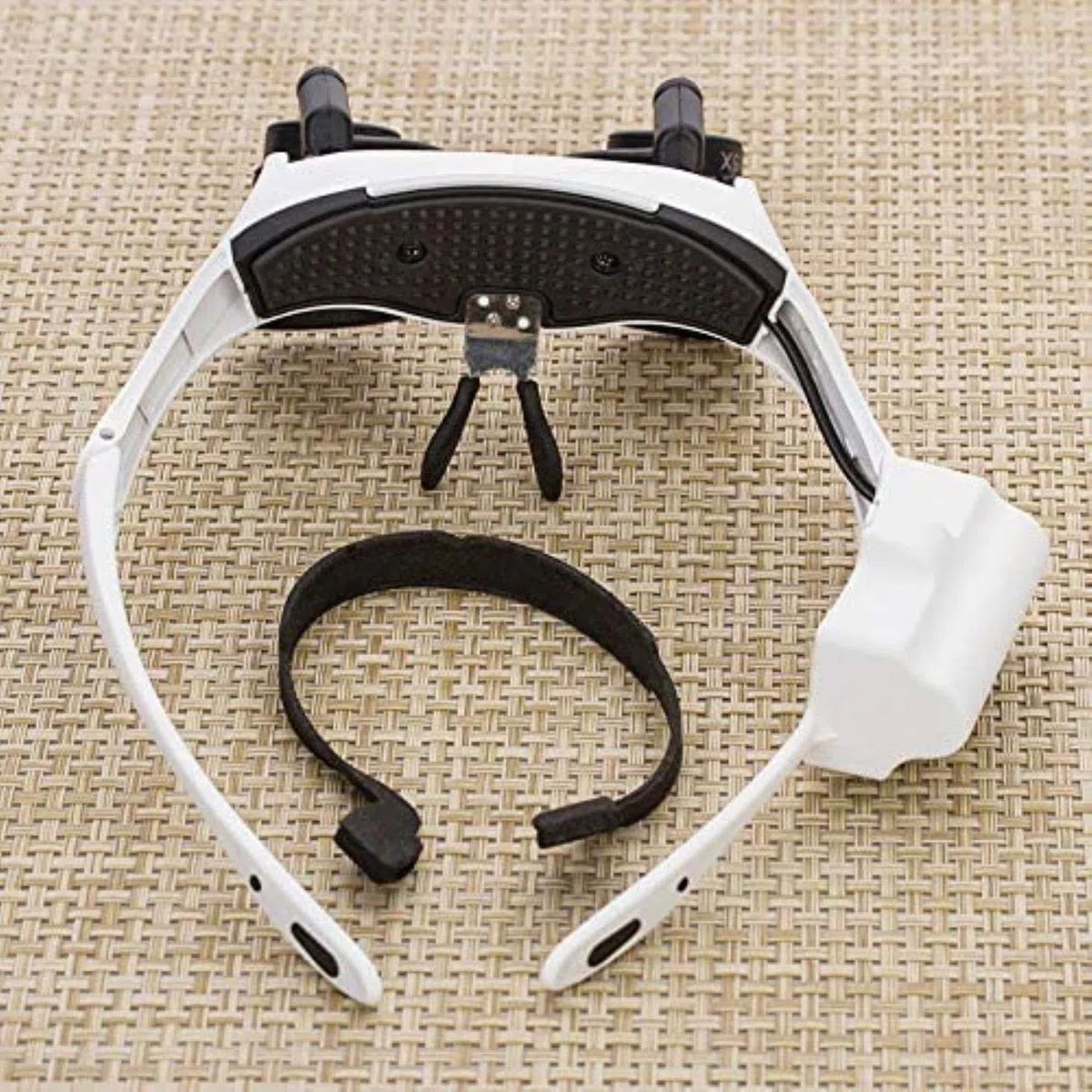 GaRcan Lupa de Diadema Manos Libres con luz LED, Lupa de Cabeza iluminada, Lupa de reparación de Relojes con luz, Aumento de 10X 25X, plástico Abs, Lente de Resina óptica