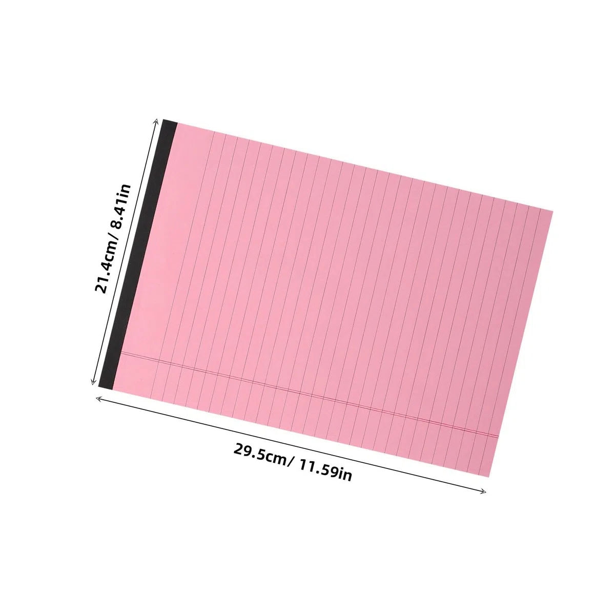 SHINEOFI 4 Piezas Bloc de Notas Rosa A4 Líneas Horizontales y Columnas Divididas, Papel Trabajo y Documentación