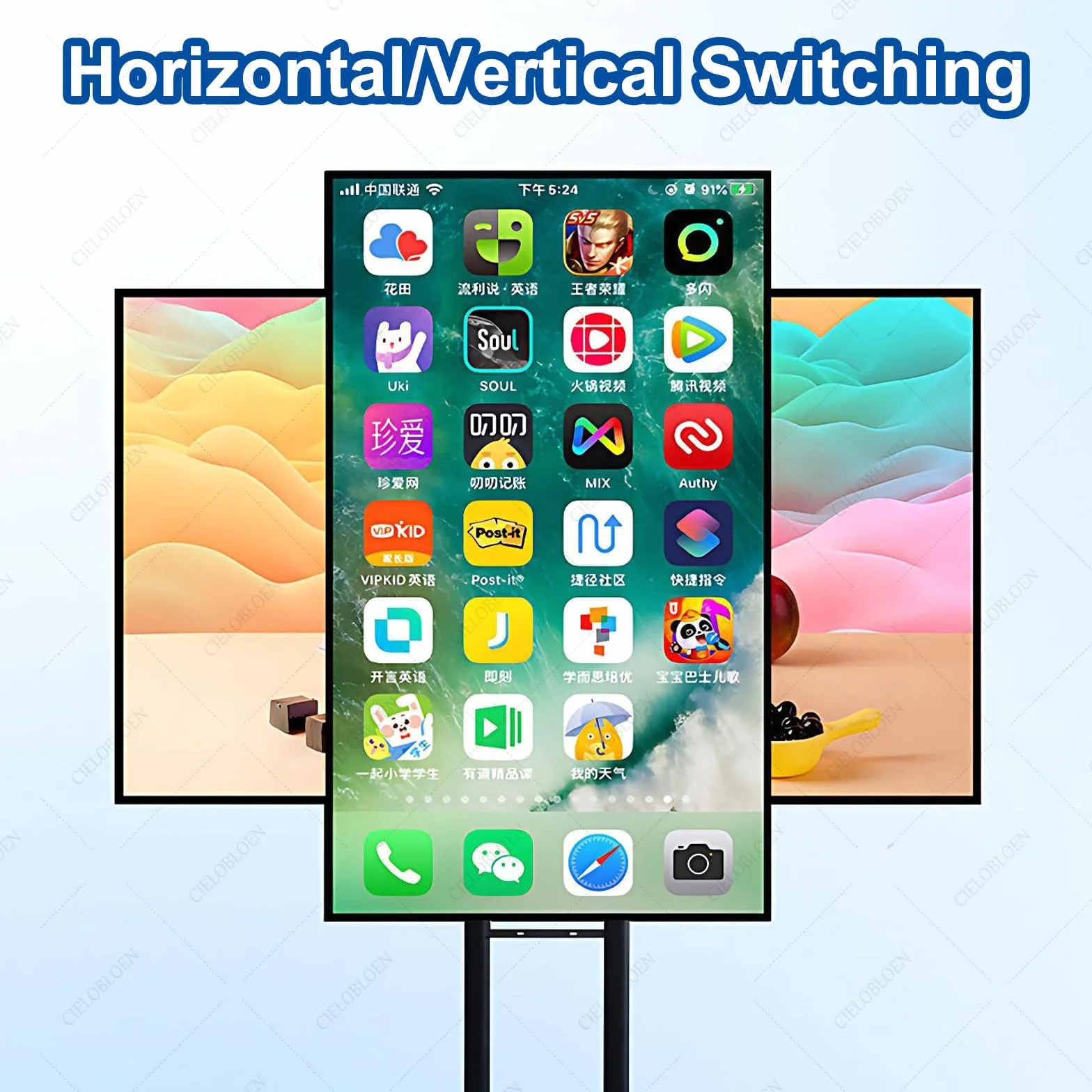 Pizarra Digital interactiva de 36 Pulgadas, 1080P, Dispositivo electrónico para reuniones, sin Pantalla táctil, para transmisión en Vivo, enseñanza y Publicidad, con conexión