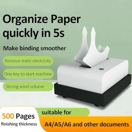 Máquina clasificadora automática de papel, tecnología de soplado y agitación de alta velocidad, alinea documentos en segundos, ideal para oficinas que manejan archivos, facturas y documentos