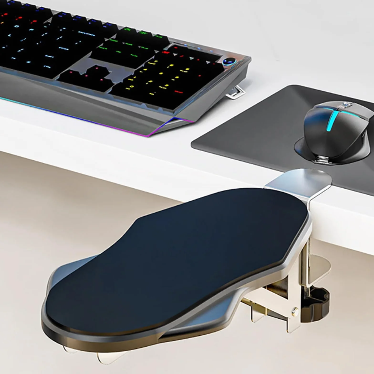 2 Unidades ExtensióN De Escritorio ErgonóMica, Reposabrazos De Escritorio ReposamuñEcas Plegable Reposabrazos Para Codo SujecióN Sin Perforaciones Estante Reposabrazos Para Codo De Computadora