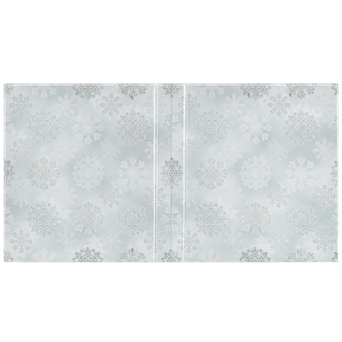 Carpeta de 3 anillos, carpeta de anillos en D de copos de nieve blancos y plateados, paquete de 2 | Con portapapeles y bolsillos, para escuela, universidad, oficina
