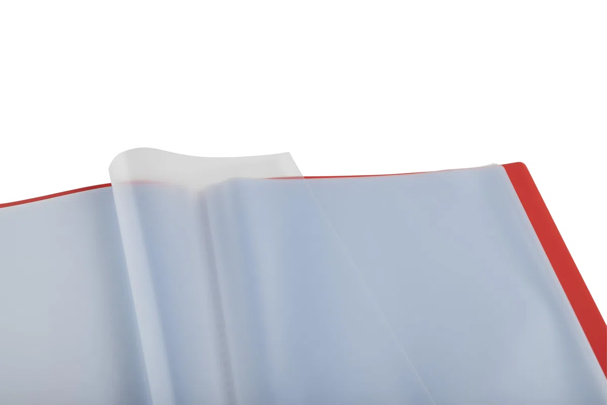 Exacompta 8 carpetas de fundas Opak A4 100 fundas antirreflejos rojo