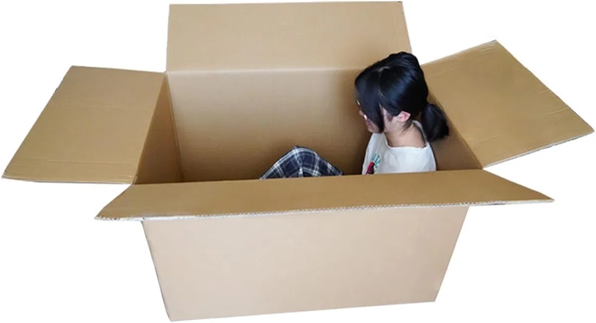 AviiSo Cajas Carton Mudanza Grandes Paquete de 1 Cajas de cartón corrugado de doble pared gruesa y resistente para suministros de envío de almacenamiento (Size : 90x60x60cm/35x24x24in)