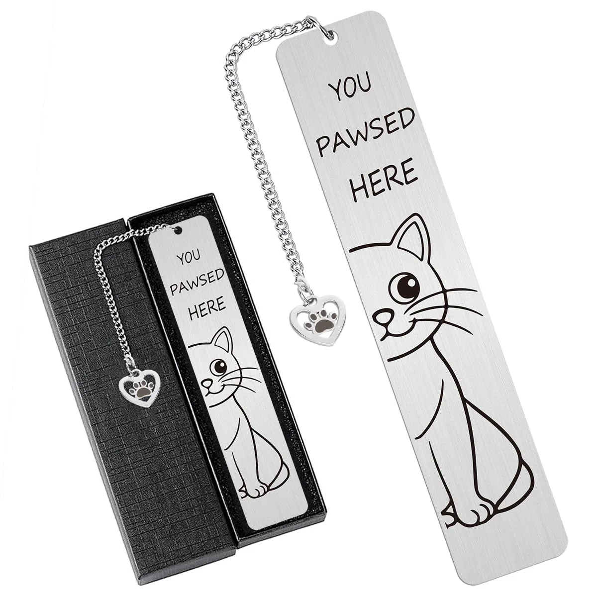 Bonitos regalos para gatos, divertido marcapáginas de metal para leer mujeres, accesorios de libros para niñas amantes de los gatos, regalo de jubilación para mujeres, amantes de los libros,