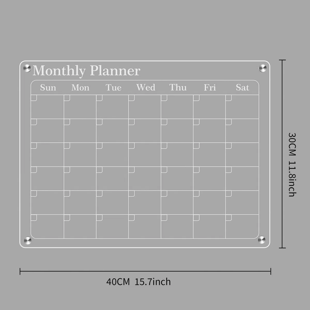 Topiky Juego de Tableros de Planificación de Borrado en Seco de Acrílico, 3 Piezas de Planificador Mensual Semanal Transparente con 6 Bolígrafos, Calendario Magnético para Nevera para Cocina, Hogar,