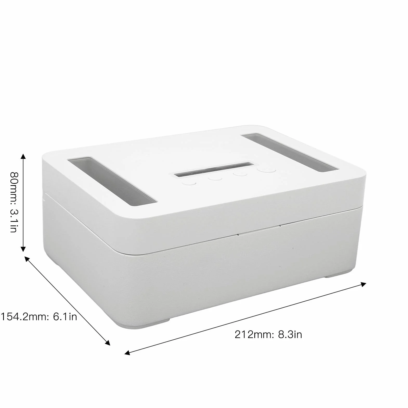 Caja de Seguridad con Temporizador de Metal, Caja de Seguridad para Teléfono con Temporizador, Contenedor de Autocontrol, Casillero de Liberación Prolongada hasta 365 Días (S)