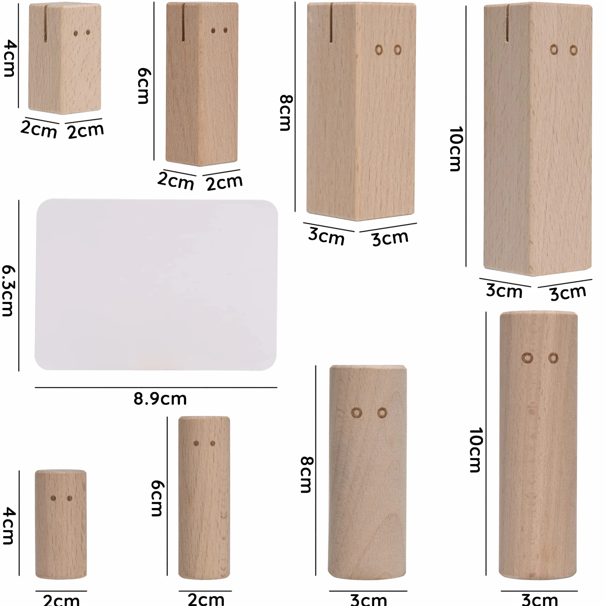 Figuras de madera con tarjetero para coaching sistémico y constelaciones familiares